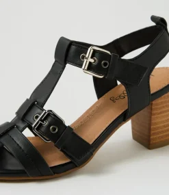 Women I LOVE BILLY Heels|Sandals-Nik Black Sandals
