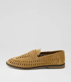 UNCUT Casuals-Nile Chestnut Suede Lace Up Flats