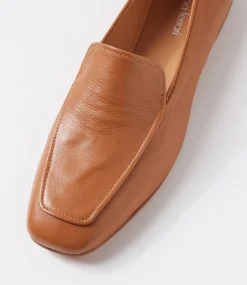 Women DIANA FERRARI Flats|Loafers-Ninoa Dark Tan Leather Loafers