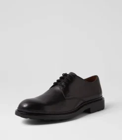 WINDSOR SMITH Dress Shoes-Noah Black Leather Lace Up Shoes
