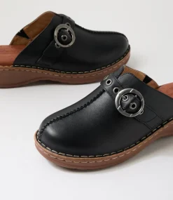 Women COLORADO Comfort|Heels-Nola Black Leather Heels