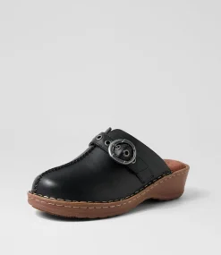 Women COLORADO Comfort|Heels-Nola Black Leather Heels