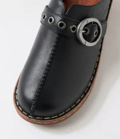 Women COLORADO Comfort|Heels-Nola Black Leather Heels