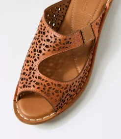 Women COLORADO Comfort|Slides-Nura Orange Leather Slides