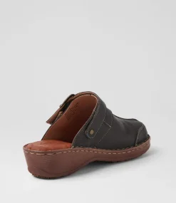 Women COLORADO Comfort|Heels-Nyla Black Leather Heels