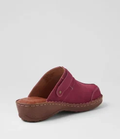 Women COLORADO Comfort|Heels-Nyla Cranberry Nubuck Heels