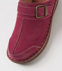Women COLORADO Comfort|Heels-Nyla Cranberry Nubuck Heels