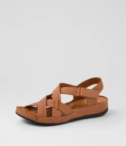 Women DIANA FERRARI Sandals-Nyled Tan Leather Sandals