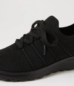 Women I LOVE BILLY Sneakers-Nyomies Black Knit Sneakers