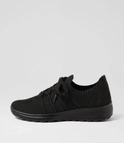 Women I LOVE BILLY Sneakers-Nyomies Black Knit Sneakers