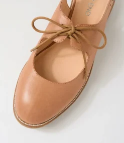 Women TOP END Flats-Ochas Dark Tan Light Choc Leather Flat Shoes