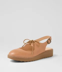 Women TOP END Flats-Ochas Dark Tan Light Choc Leather Flat Shoes