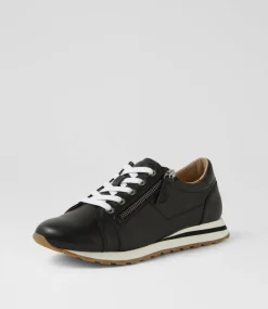 Women SUPERSOFT Comfort|Sneakers-Octavie Black Leather Sneakers