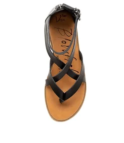 Women BLOWFISH Wedges|Flats-OHIO BLACK SMOOTH