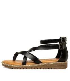 Women BLOWFISH Wedges|Flats-OHIO BLACK SMOOTH