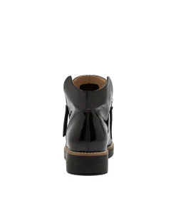 Women TOP END Boots|Wedges-Ohmy Black Patent Leather Ankle Boots