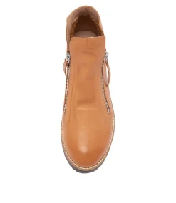 Women TOP END Boots|Wedges-Ohmy Dark Tan Choc Leather Ankle Boots