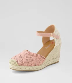 Women I LOVE BILLY Espadrilles|Heels-Olarn Pale Pink Multi Heels