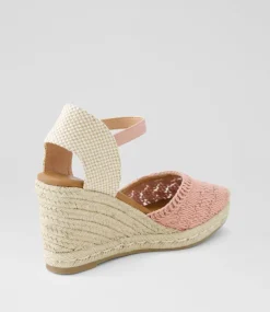 Women I LOVE BILLY Espadrilles|Heels-Olarn Pale Pink Multi Heels