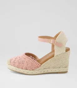 Women I LOVE BILLY Espadrilles|Heels-Olarn Pale Pink Multi Heels