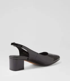 Women DIANA FERRARI Heels-Ollien Black Patent Leather Heels