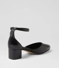 Women DIANA FERRARI Dress|Heels-Omarla Black Leather Heels