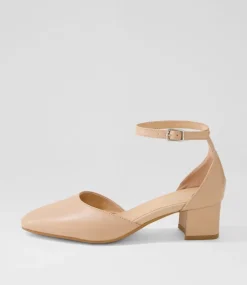 Women DIANA FERRARI Dress|Heels-Omarla Nude Leather Heels