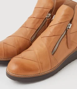 Women TOP END Boots|Wedges-Omeah Dark Tan Choc Leather Ankle Boots