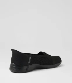 Women SKECHERS Sneakers-On Black Fabric Sneakers