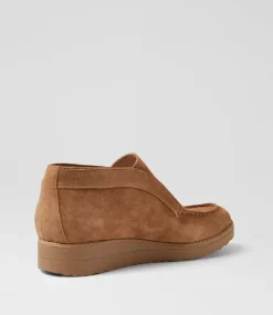 Women TOP END Boots-Onott Light Choc Suede Ankle Boots