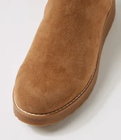 Women TOP END Boots|Wedges-Oremi Light Choc Suede Chelsea Boots