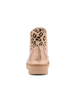 Women TOP END Boots|Wedges-Osiel Cafe Leopard Leather Chelsea Boots