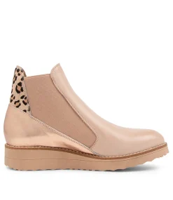 Women TOP END Boots|Wedges-Osiel Cafe Leopard Leather Chelsea Boots