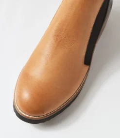 Women TOP END Boots|Wedges-Osiel Dark Tan Black Multi Chelsea Boots
