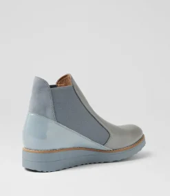 Women TOP END Boots|Wedges-Osiel Denim Mix Chelsea Boots