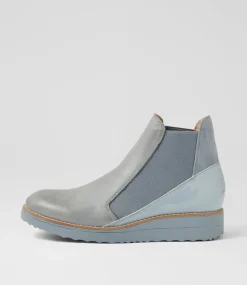 Women TOP END Boots|Wedges-Osiel Denim Mix Chelsea Boots