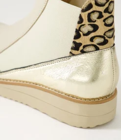 Women TOP END Boots|Wedges-Osiel Vanilla Metallic Leopard Multi Chelsea Boots