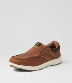COLORADO Casuals-Oust Tan Leather Flat Shoes