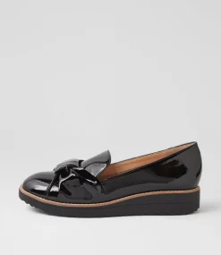 Women TOP END Flats-Ovsia Black Patent Leather Flat Shoes