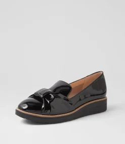 Women TOP END Flats-Ovsia Black Patent Leather Flat Shoes