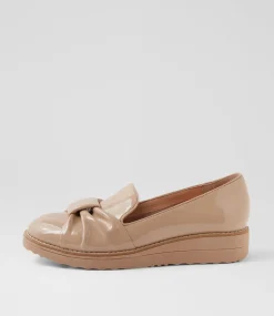 Women TOP END Flats-Ovsia Cafe Patent Leather Flat Shoes