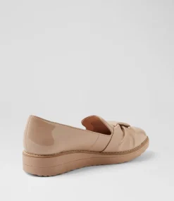 Women TOP END Flats-Ovsia Cafe Patent Leather Flat Shoes