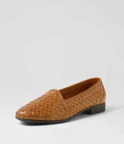 Women SUPERSOFT Comfort|Loafers-Padmas Brown Weave Leather Loafers
