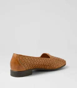 Women SUPERSOFT Comfort|Loafers-Padmas Brown Weave Leather Loafers