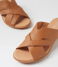 Women SUPERSOFT Comfort|Heels-Padro Dark Tan Leather Sandals