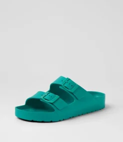 Women COLORADO Comfort|Flats-Palm S Emerald Eva Sandals