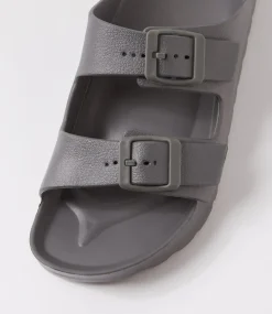 Women COLORADO Comfort|Flats-Palm S Gunmetal Eva Sandals