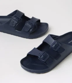 Women COLORADO Comfort|Flats-Palm S Navy Eva Sandals