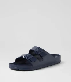 Women COLORADO Comfort|Flats-Palm S Navy Eva Sandals