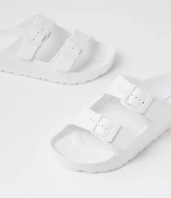 Women COLORADO Comfort|Flats-Palm S White Eva Sandals